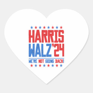 Adesivo Coração HARRIS WALZ 2024 - Não vamos voltar