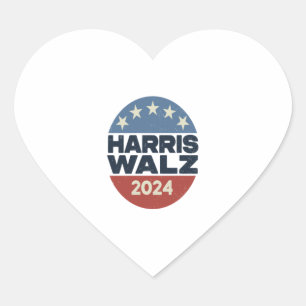 ADESIVO CORAÇÃO HARRIS WALZ 2024 VOTAÇÃO PARA KAMALA HARRIS TIM WA
