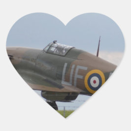 Adesivo Coração Hawker Hurricane Vista de Três Quartos