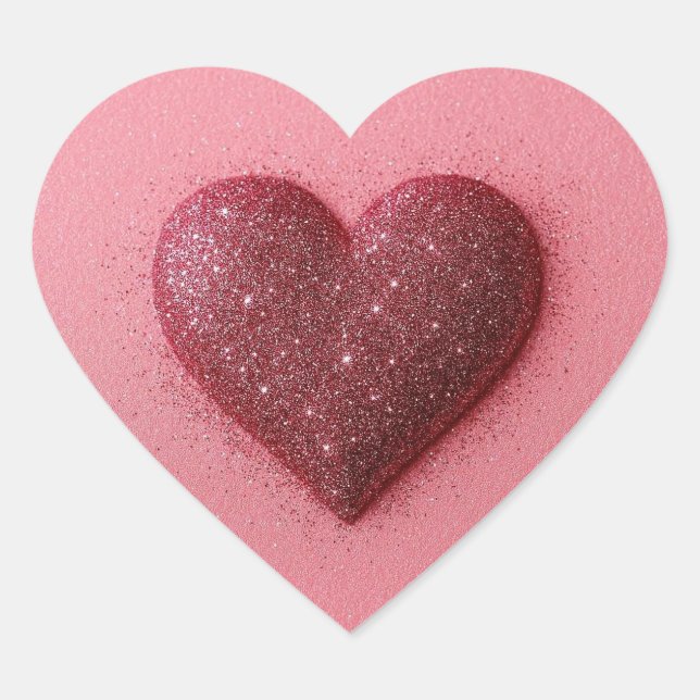 Adesivo Coração Heart in a heart sticker. (Frente)