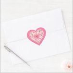 Adesivo Coração Hibiscus & Lace PINK<br><div class="desc">Para mim, o hibisco é uma das flores mais bonitas. Minha inspiração aqui, com essa flor, é um padrão romântico de rendas brancas (efeito gráfico) e um padrão de arbusto hibisco (nas mesmas matizes) com um pequeno contorno de ouro claro. Eu proponho a vocês um estilo floral fresco, macio e...</div>