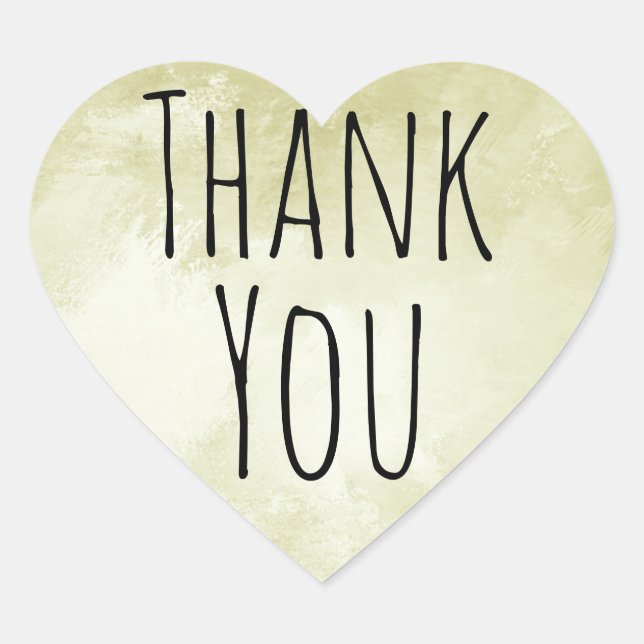 Adesivo Coração Hipster Legal Coração Dourado Obrigado Seal (Frente)