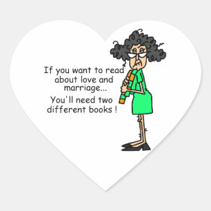Adesivo Coração Humor do amor e do casamento