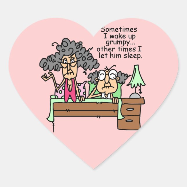 Adesivo Coração Humorista, Deixem-se dormir (Frente)