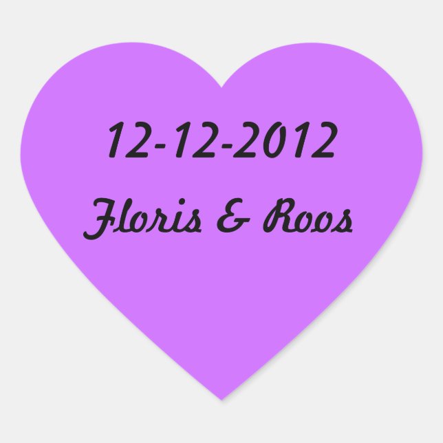 Adesivo Coração Huwelijks sticker (Frente)