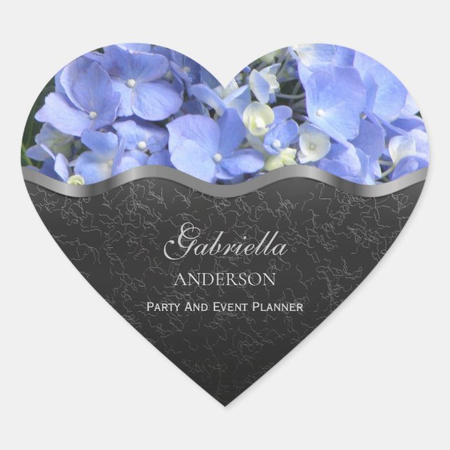 Adesivo Coração Hydrangea Stickers (Frente)