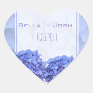 Adesivo Coração Hydrangeas Wedding Stickers