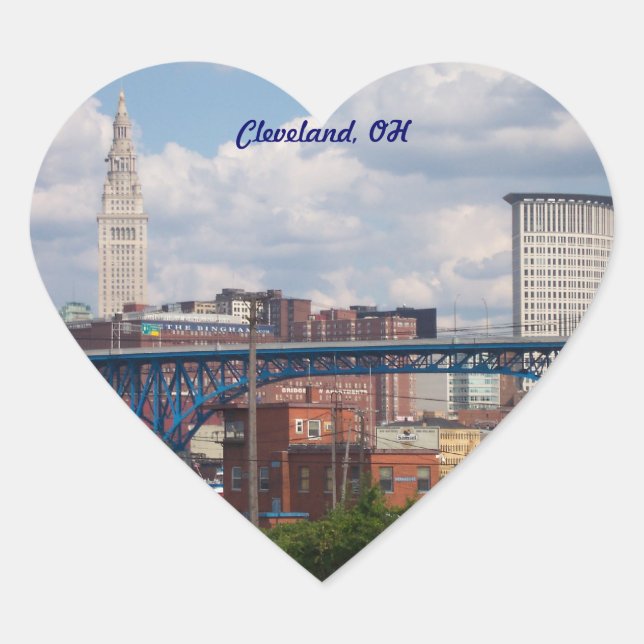 Adesivo Coração I Heart Cleveland Sticker (Frente)