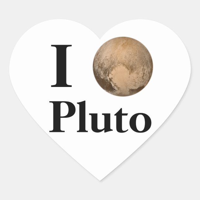 Adesivo Coração I Heart Pluto (Frente)