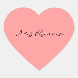 Adesivo Coração I Heart Russia Sticker