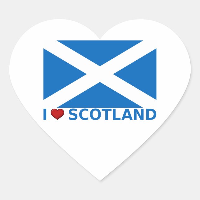 Adesivo Coração I Heart Scotland (Frente)