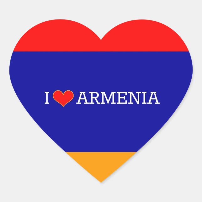 Adesivo Coração I Love Armenia (Frente)