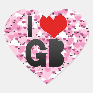 Adesivo Coração I Love GB