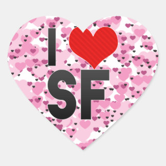 Adesivo Coração I Love SF