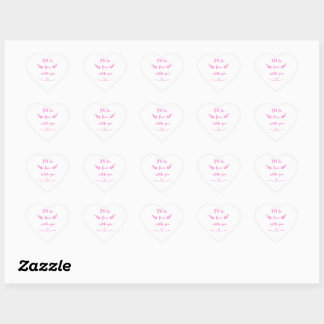 Adesivo Coração I'll be fine with you funny idea for cute lovers