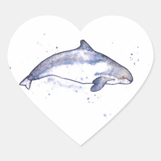 Adesivo Coração Ilustração Porpoise
