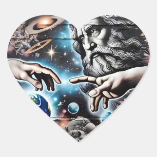 Adesivo Coração  image of god creating the universe