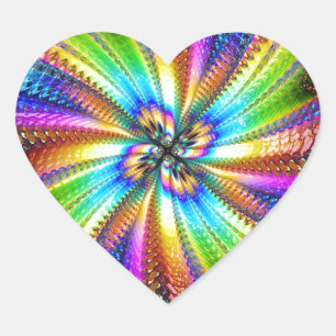 Adesivo Coração imagem florescente em estrela