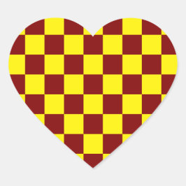 Adesivo Coração Imagem Maroon e Amarelo Verificada