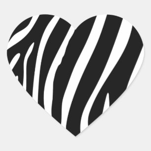Adesivo Coração Impressão da zebra