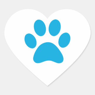 Adesivo Coração Impressão de Paw