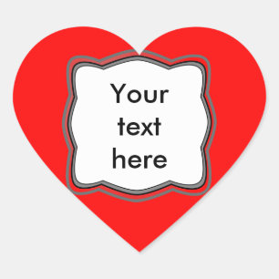 Adesivo Coração Impressão vermelho do coração