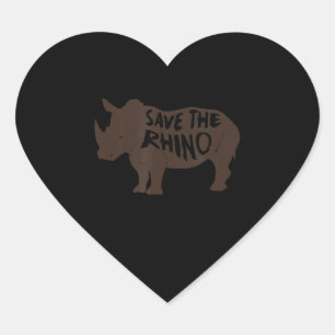 Adesivo Coração Impressionante Save Rhino T Light Versão