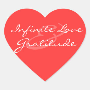 Adesivo Coração Infinite Love & Gratitude Heart Sticker