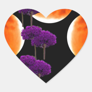 Adesivo Coração Intrusão Roxa