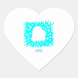 Adesivo Coração Inverno Snow Heart Sticker