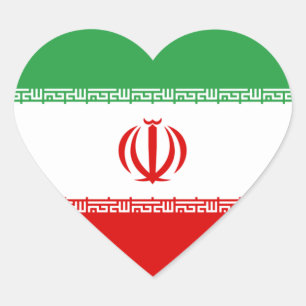 Adesivo Coração Irã/bandeira iraniana/iraniana do coração