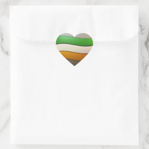Adesivo Coração Ireland Flag Colors-Chrome, por Shirley Taylor