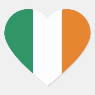 Adesivo Coração Irish Flag Heart Sticker