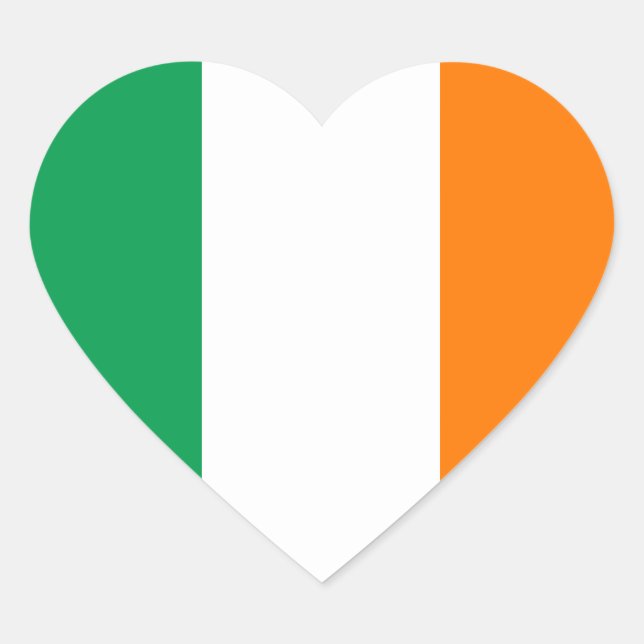 Adesivo Coração Irish Flag Heart Sticker (Frente)
