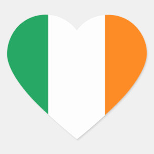 Adesivo Coração Irish Flag Heart Sticker