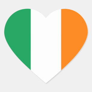 Adesivo Coração Irish Flag Heart Sticker