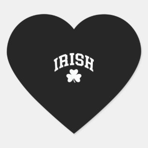 Adesivo Coração Irish Shamrock Dia de São Patrício Ireland Prid Ir