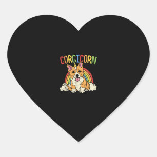 Adesivo Coração Item Corgi para Mulheres e Meninas Camiseta Corgic