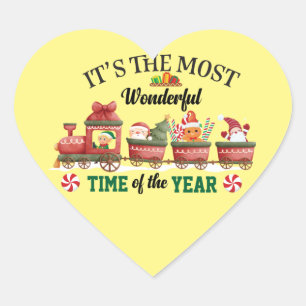 Adesivo Coração It's The Most Wonderful Time Of The Year