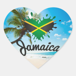 Adesivo Coração Jamaica Islândia Love - Proud Jamaicans bordador -