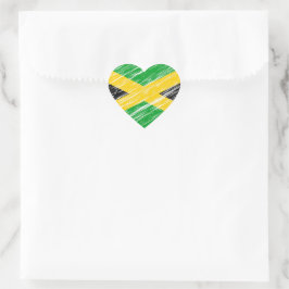 Adesivo Coração Jamaica Sticker