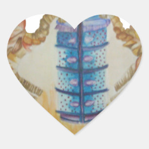 Adesivo Coração Jambo Jumbo African Kids Elephants Art Impressão