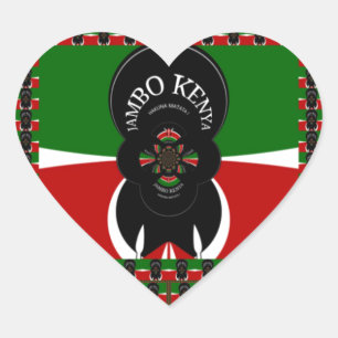 Adesivo Coração Jambo Kenya Art Impressão