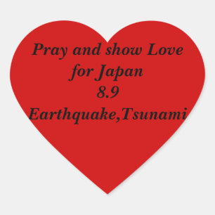 Adesivo Coração Japão com Love_
