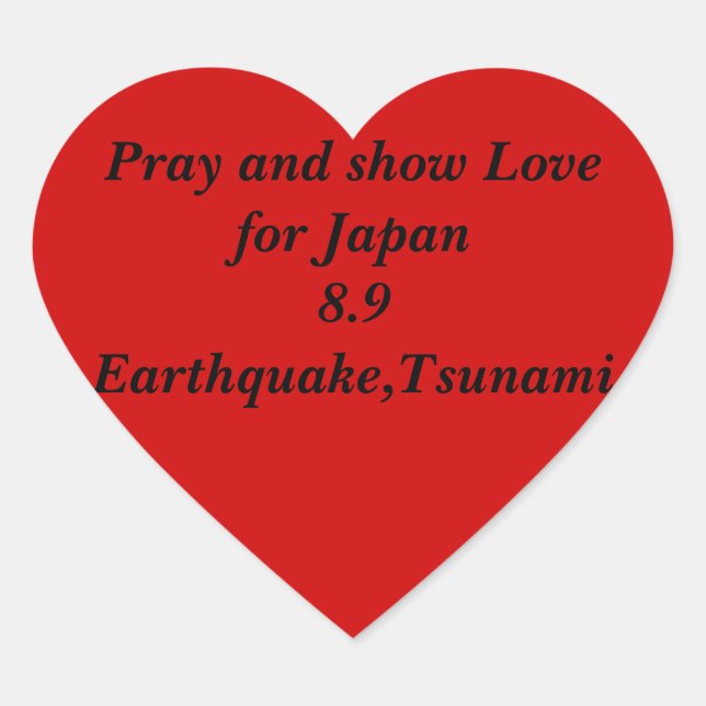 Adesivo Coração Japão com Love_ (Frente)