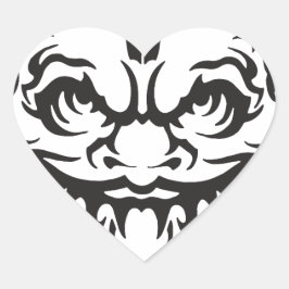 Adesivo Coração Japonês Tattoo Oni Demon
