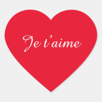 Je t’aime Eu Amo Você Coração Francês Bonita