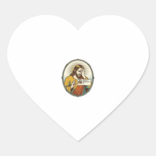 Adesivo Coração Jesus Adicionou à História em vez de Mensagem Dire