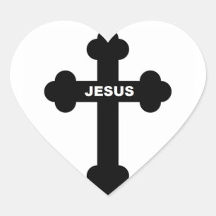 ADESIVO CORAÇÃO JESUS CROSS
