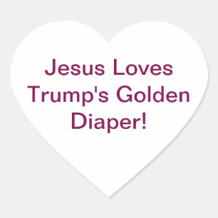 Adesivo Coração Jesus da Fralda Dourada de Trump Hankamer Artjunkh